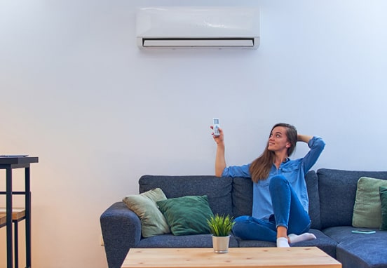 Woman in Comfortable Home